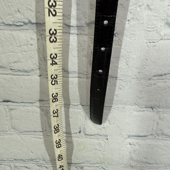 Brighton Belt Women Medium Large Black Silver Buckle Preppy Minimalist Golf - Picture 10 of 13